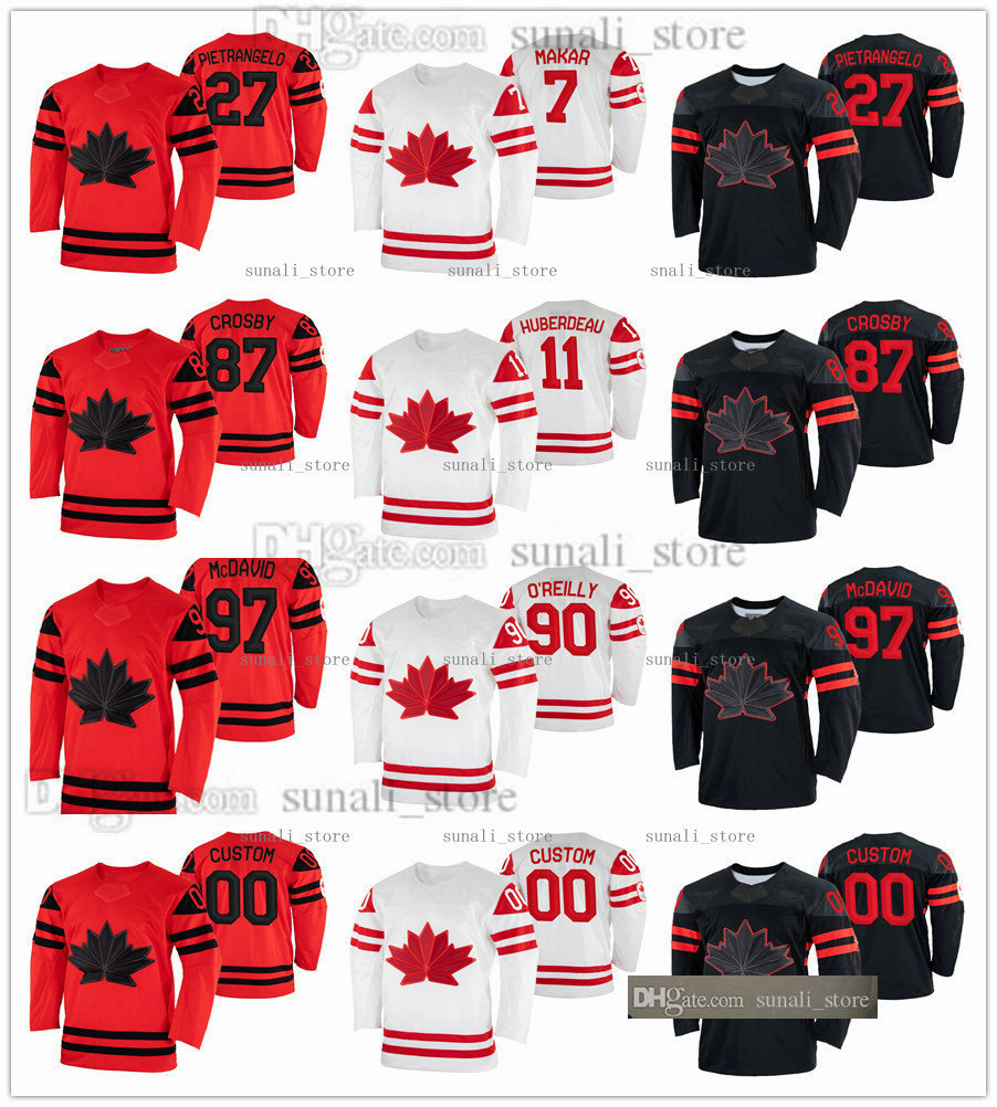 

2022 Canada Hockey Winter Olympics Jersey 87 Sidney Crosby 97 Connor McDavid 31 Carey Price 7 Cale Makar 27 Alex Pietrangelo 90 Ryan O'Reilly Morgan Rielly 4 Hamilton, Women black