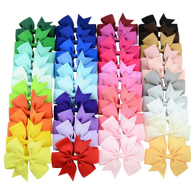 

40pcs Kids Girls Bow Hair Clip Toddler Baby Hairpin Barrette Headwear Princess Cute Lovely Gifts Fashion New Dropship Wholesale