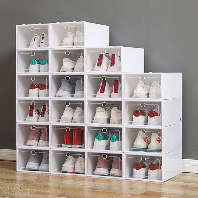 

Transparent shoe box shoes rack organizers thickened foldable Dustproof storage box Stackable combined cabinet Sale, Customize