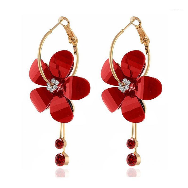 

Pendientes Korean eye-catching acrylic earrings transparent flower tassel earrings for women 2020 fashion jewelry Oorbellen1