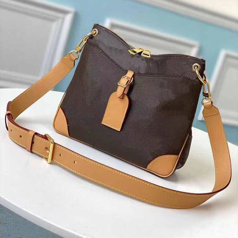 

Original High quality Women Genuine Leather bags Shoulder Bag Odeon totes handbags flower pattern ladies messenger crossbody M45353 M45355, Black