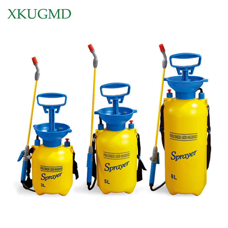 

3/5/8L Pressure Sprayer Compressed Air Spray Garden Sprayer Pump Hand Pressure Watering Spray Garden Irrigation Car Clean 2018 Y200106, 8l stainless steel