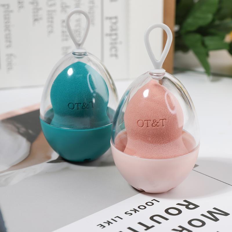 

OT&T Egg Shell Packaging Cosmetic Puff Makeup Sponge Powder Foundation Concealer Cream Make Up Blender Face Foundation