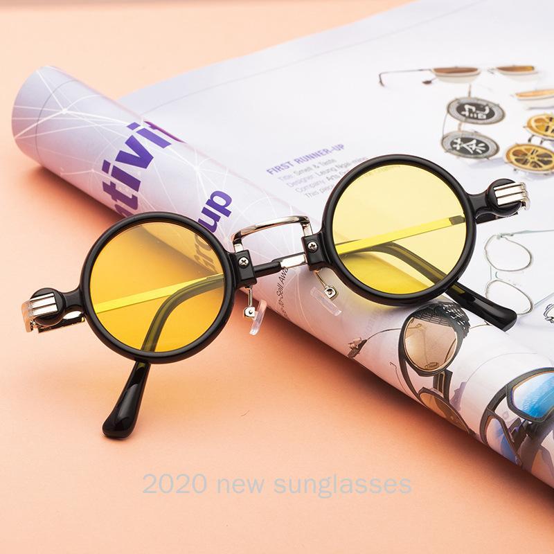 

Punk Sunglasses Sun Glasses Men Women Brand Designer Vintage Round Glasses Fashion Hip-hop Man Driving Goggle UV400 NX1