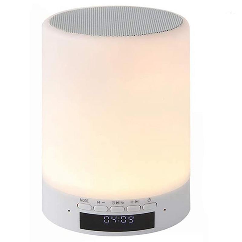 

Bluetooth Speaker Night Lights,Press Discoloration LED Light,Smart Alarm Clock Bluetooth Speaker Mp3 Player1