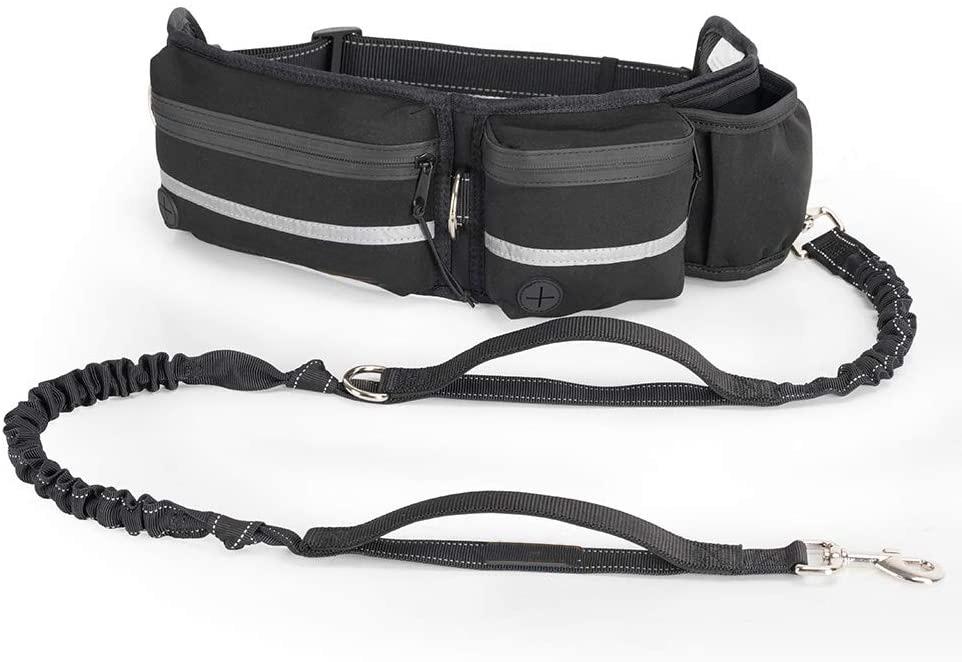 

Dog traction rope nylon reflective pet supplies dog harness collar jogging adjustable belt waist bag traction belt rope
