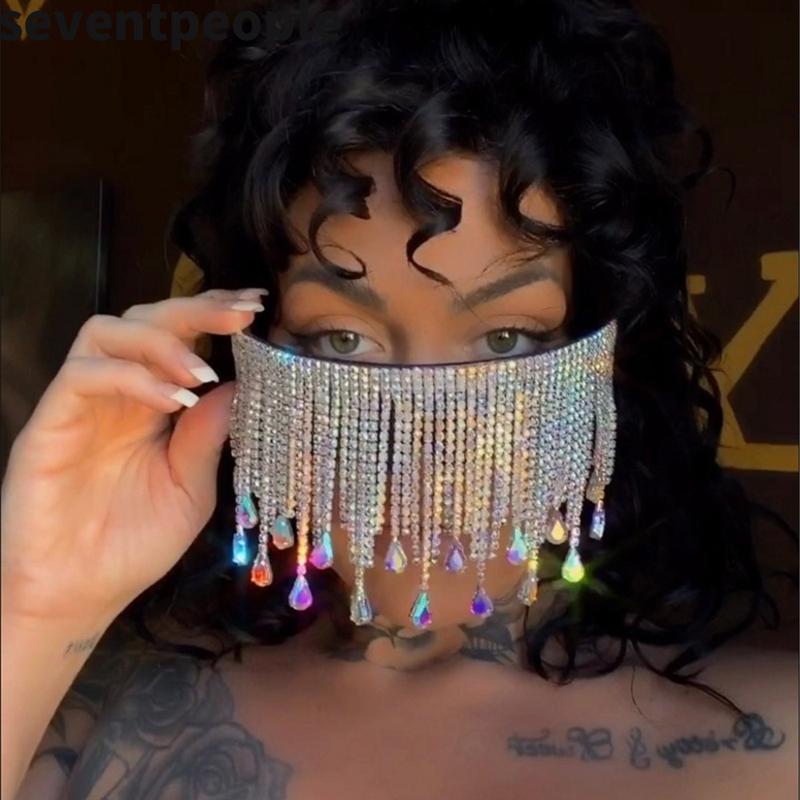 

Sunglasses Fashion Oversized Square Women 2021 Luxury Rhinestone Diamond Tassel Steampunk Sun Glasses Ladies Protective Eyewear