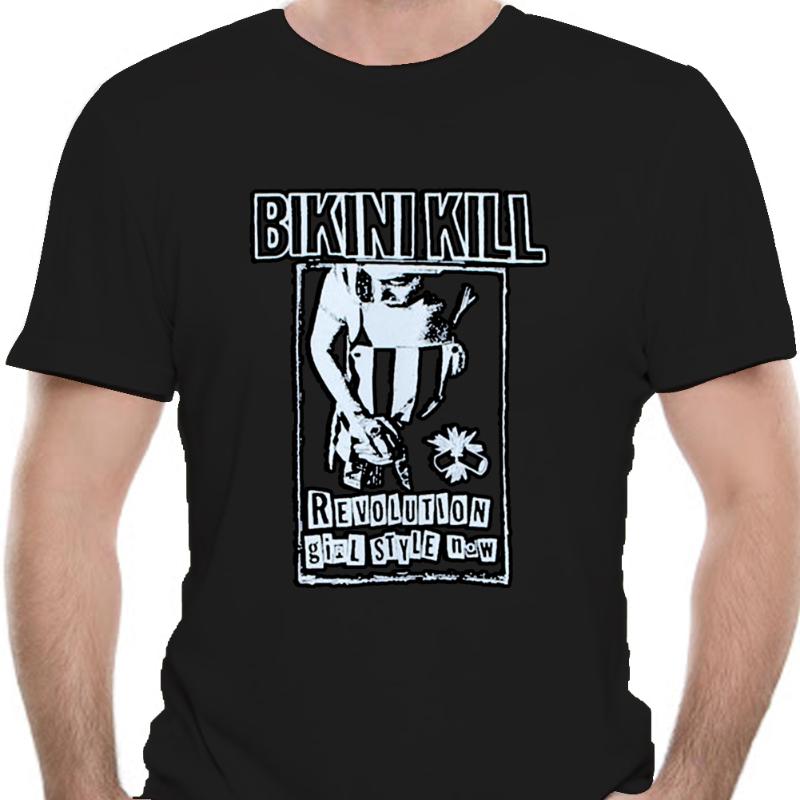 

Men's T-Shirts BIKINI KILL T Shirt Punk Rock Riot Grrrl Feminist Graphic Printed Band Music Tee, White;black