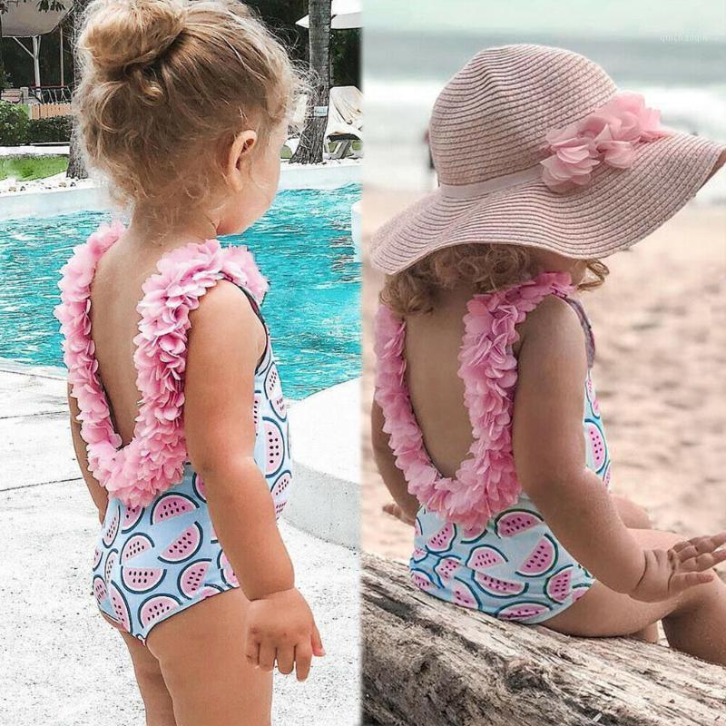 

Toddler Baby Girls Watermelon Backless Swimsuit Jumpsuit Swimwear Bathing Suit Infant swimwear one piece Summer X1