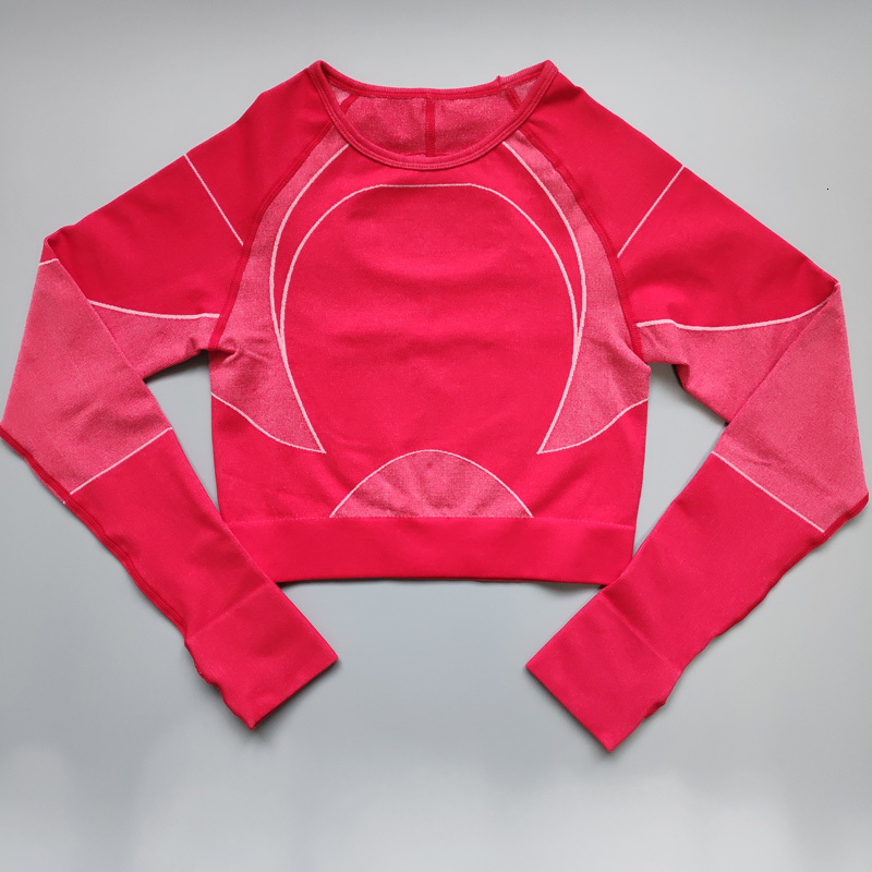 

2021 New Turbo Crop Women Super Stretchy Long Sleeve Top Gym Yoga Shirt Workout Shirts Sport Femme Trwf, Black
