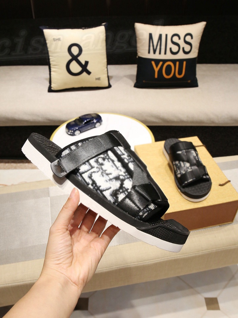 

2021 latest men's design sandals luxury slippers summer fashion top quality flat, Black;red