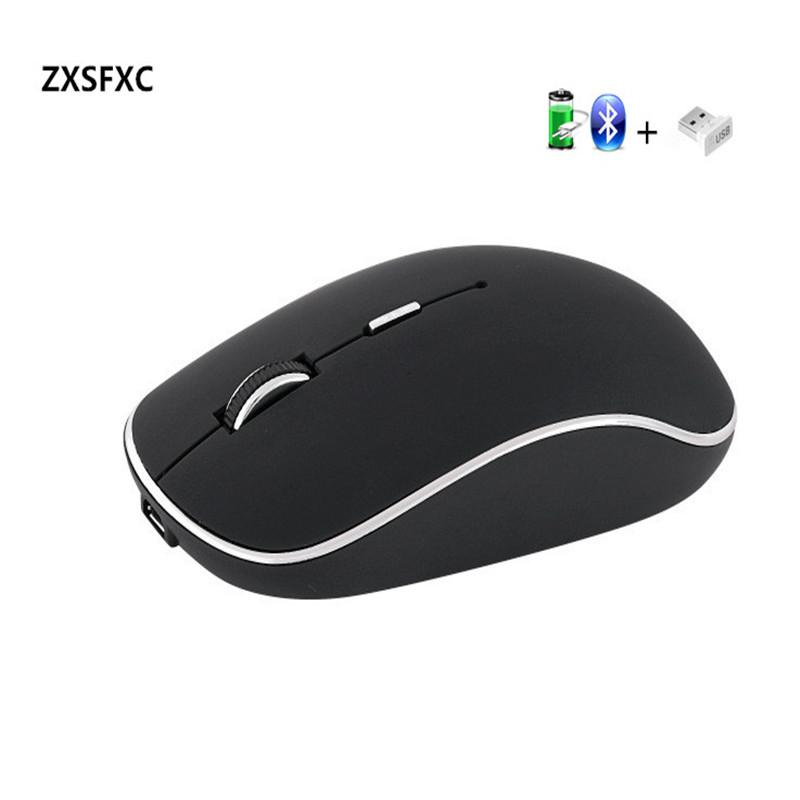 

Mute Wireless Bluetooth Mouse 2.4GHz Unifying Dual Mode 1600 DPI Multi-Device Optical Silent Office Mouse PC Mice