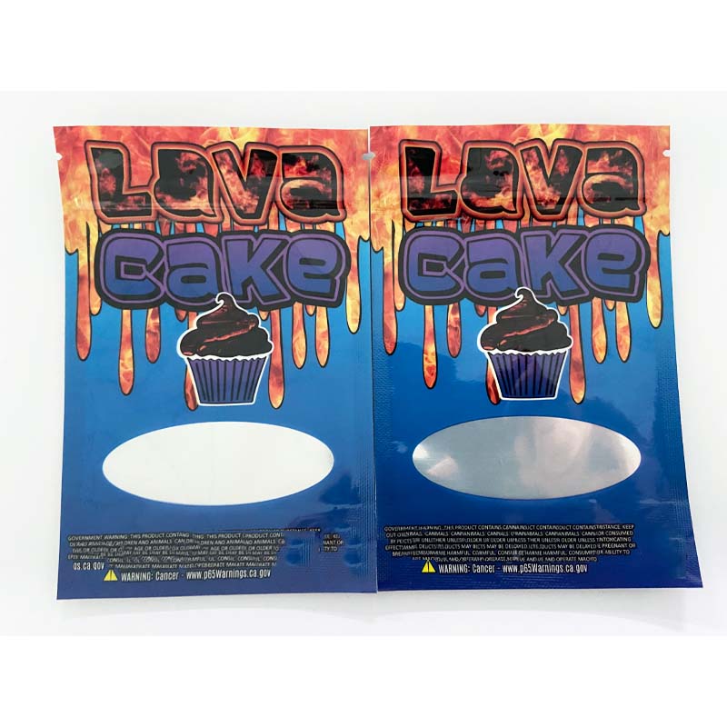 

Stand up bags with window Lava cake plastic waterproof ziplock bag resealable 420 packaging mylar bags
