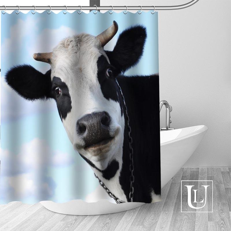 

COW Shower Curtains Custom Bathroom Curtain Waterproof Bathroom Fabric Polyester Shower Curtain 1pcs custom