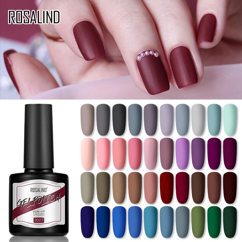 

ROSALIND 8ml Gel Nail Polish Matte Top Coat All For Manicure Soak Off Nails Art Semi Permanent Hybrid Varnishes Nail Gel Polish, Rs17-3031