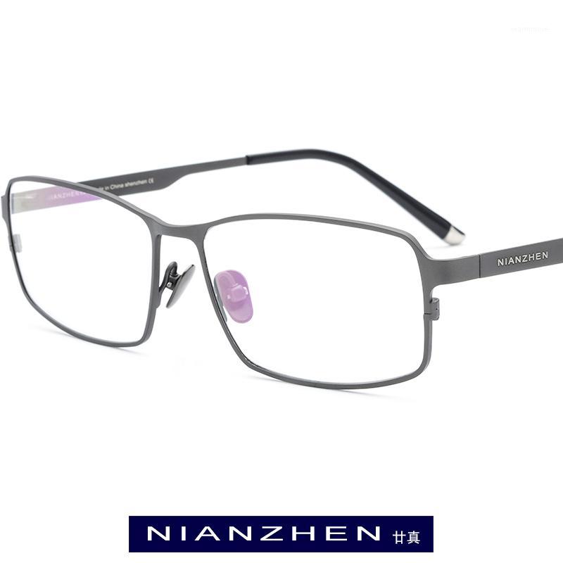 

Pure Titanium Eyeglasses Frame Men Square Myopia Optical Frames Eye Glasses for Men Male Vintage Ultra Light Eyewear FONEX 11831