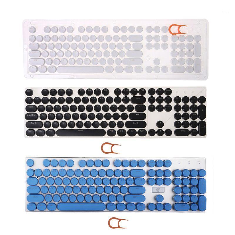 

104 Keys Retro Round Keycaps Double Shot DIY Steam Punk Steampunk Typewriter Keycaps for Backlit Classy Player Stylized1