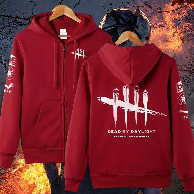 

2021 New Fashion Autumn for Game Dead by Daylight Cosplay Hoodies Jacket Hooded Coat Casual Sweatshirts Srao, Black