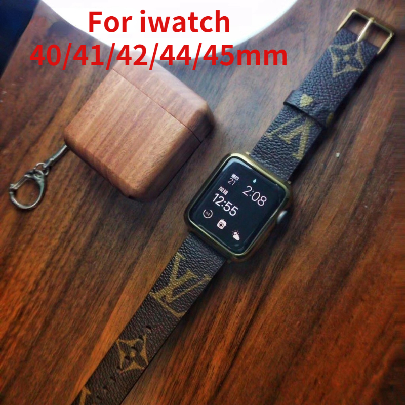 

Leather strap For Apple watch band 44mm 45mm 41mm 40mm 42mm 38mm Accessorie wristband correa bracelet iWatch series 3 4 5 6 SE 7