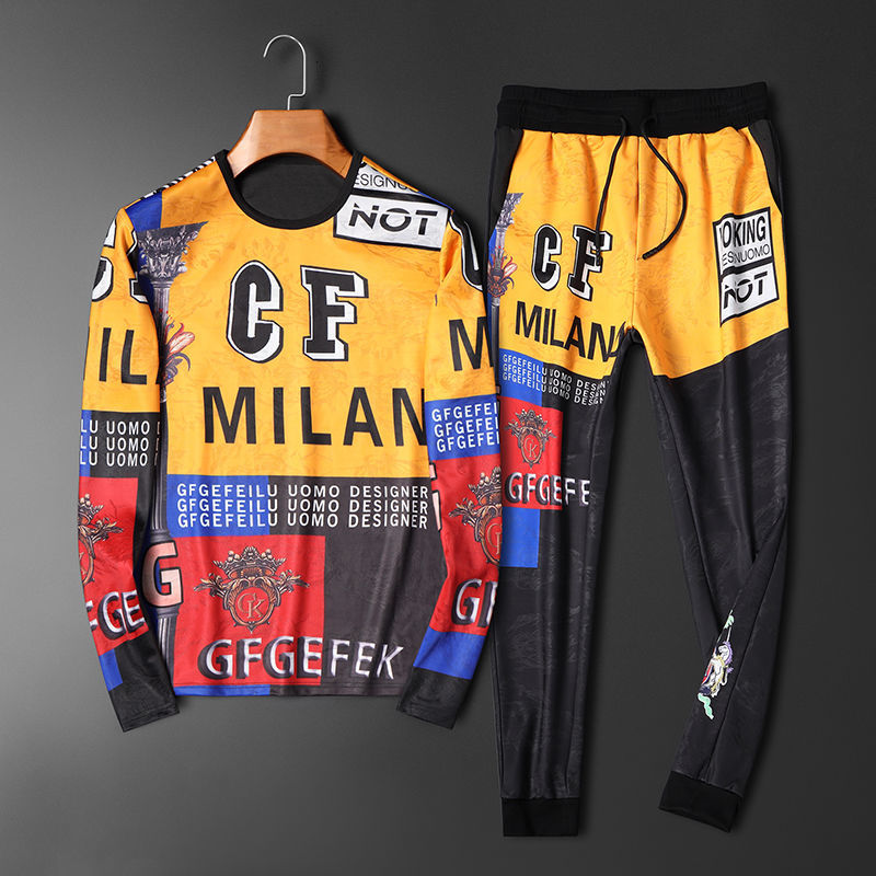 

Personalised Impression Training Men the Form 2-pces T-shirts Sweatpants Men's High-quality Masculine Sports Clothes Suits 2eq6, Yellow