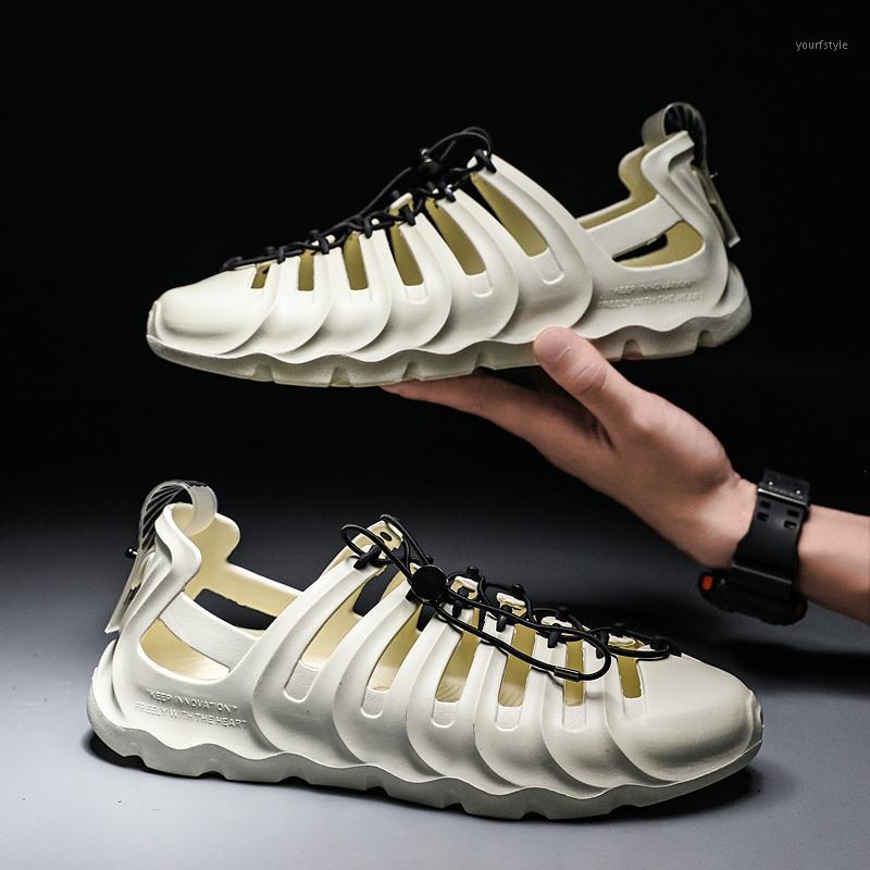 

Summer Men Sandals Water Beach Men Slippers Jelly Sandals Men's Lightweight Garden Shoes Zapatos Hombre1, Beige