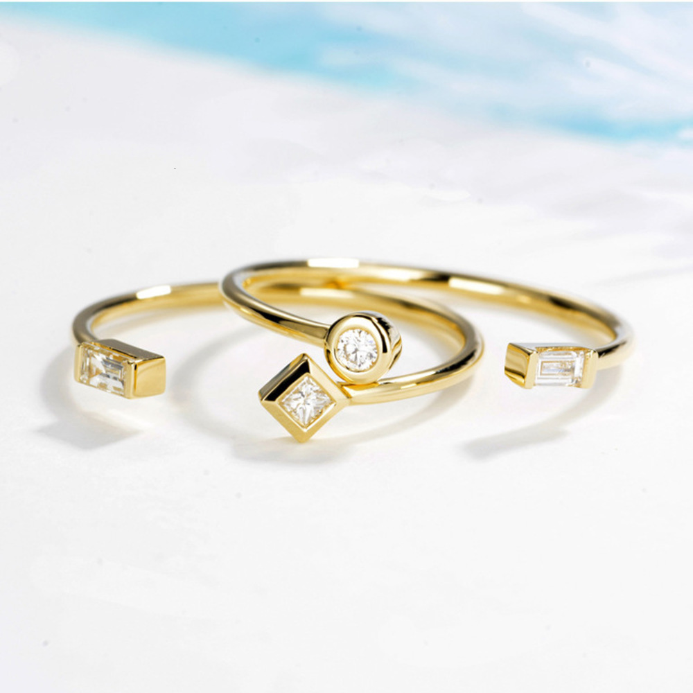 

Luxurys Designers Fashion Jz256 jz257 loose mouth personalized color plated joint women's inlaid zircon ring