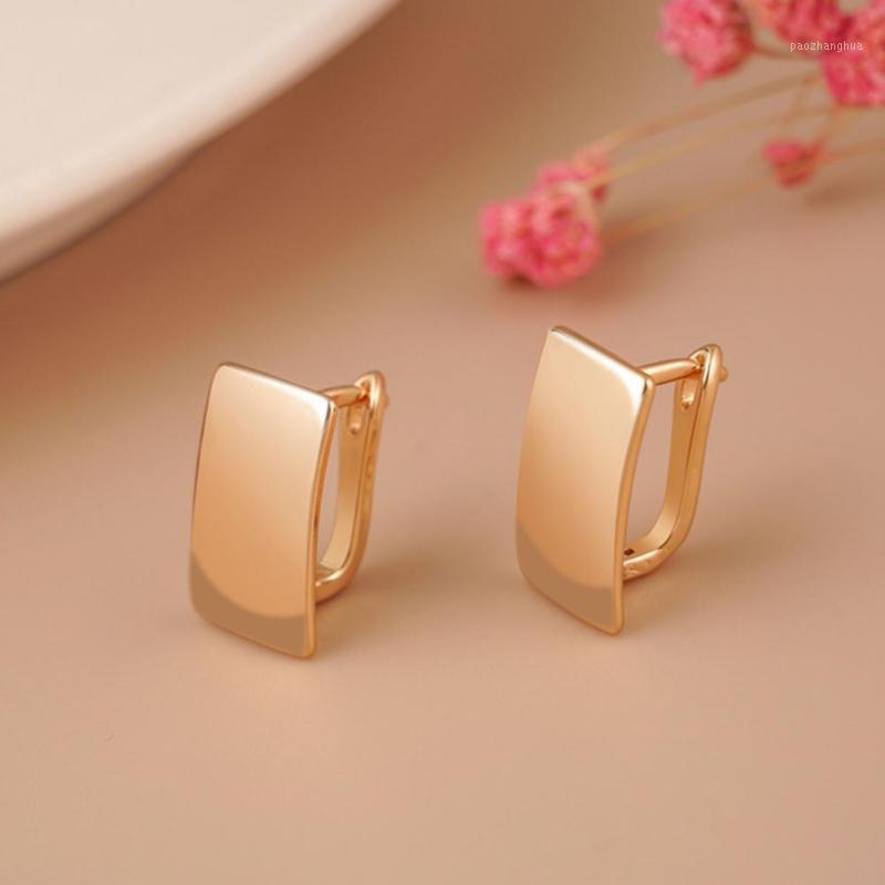 

Stud 1 Pair Earrings Fashion Elegant Square Women For Outdoor, Golden;silver