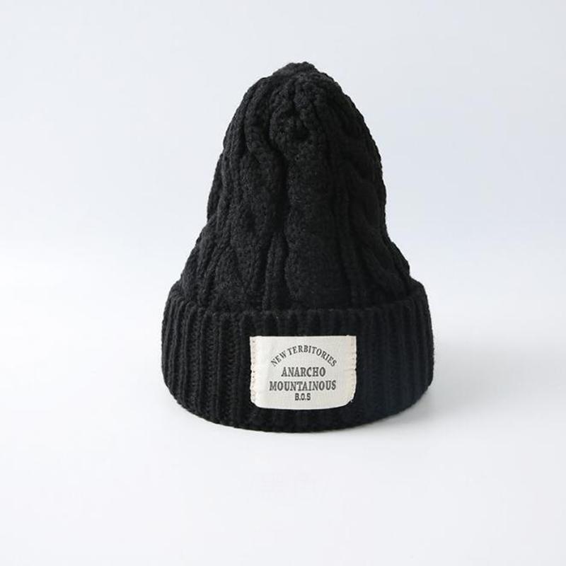 

Warm Beanies Hats Casual Women Solid Adult Woolen Lovers Caps Cover Head Autumn Winter Letters Cotton Hair Winter Skullies Hat, 04