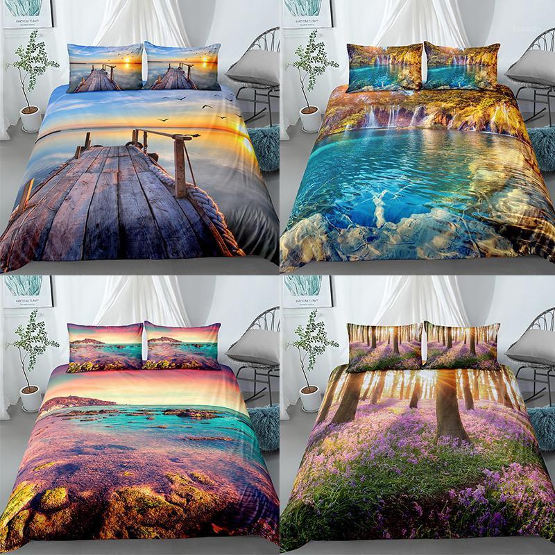 

Landscape Mountain Duvet Cover Sets Beding Set Bedspread 2/3pcs Queen King Large Size Home Textlie1, 678