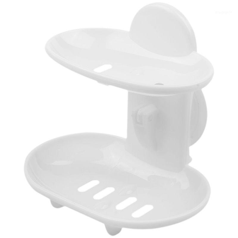 

Fashion dual-strong suction cup soap box soap dishes bunk water bath basket holder 14*10*13CM, white1, White