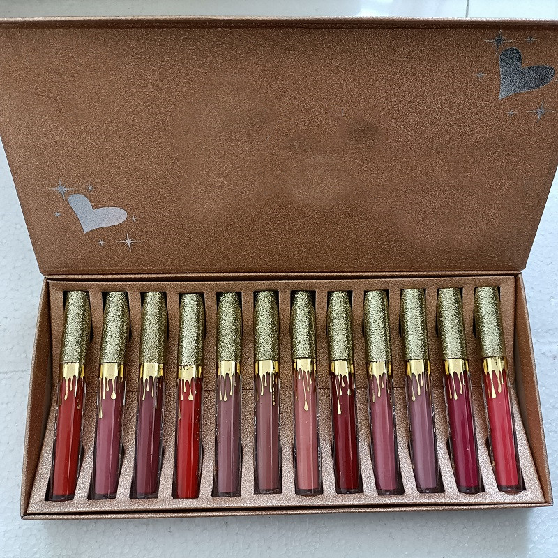 Makeup Professional Lip Gloss High-quality 12 Fashion Colors Lipgloss 1set=12 color