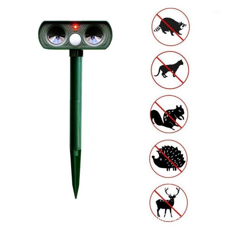 

Solar Powered Animal Repeller Outdoor Garden Waterproof Ultrasonic Animal Drive Repeller Bird Snake Dog Cat1