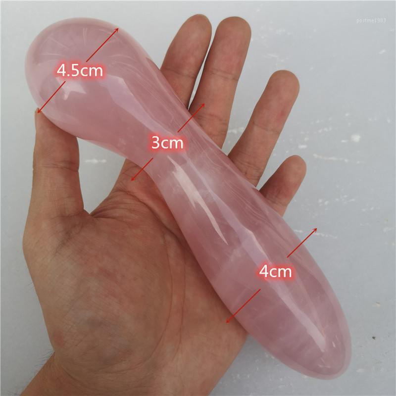 

large length and width natural pink quartz crystal gemstone massage stick wand yoni wand goddess healing for women1