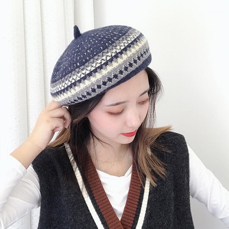 

High Quality Wool Beret Women Winters Plaid Hats Wool Berets Women Classic Fashion Felt Warm French Artist Hat Beanie 20201, Red