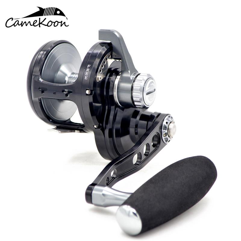 

CAMEKOON Saltwater Trolling Fishing Reel 25kg Max Drag Left/Right Handle Offshore Deep-Sea Fishing Slow Jigging Reel