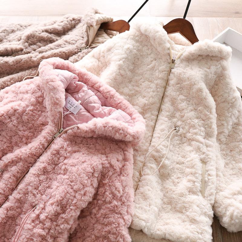

Girls' Cotton-padded Hooded Coat In Autumn / Winter 2021, White
