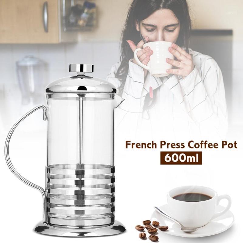 

600ml/800ml French Press Coffee Pot coffee machine Stainless Steel Glass French Press Cup Pot Plunger Kettles1