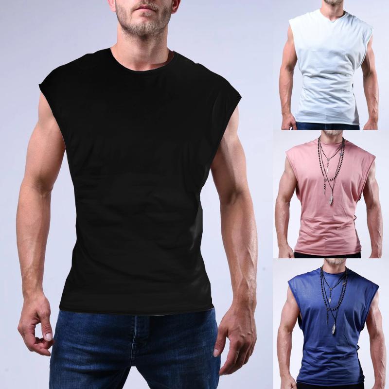 

gym workout sleeveless shirt running tank top male bodybuilding clothing men' fitness sportwear vests muscle male1, Black