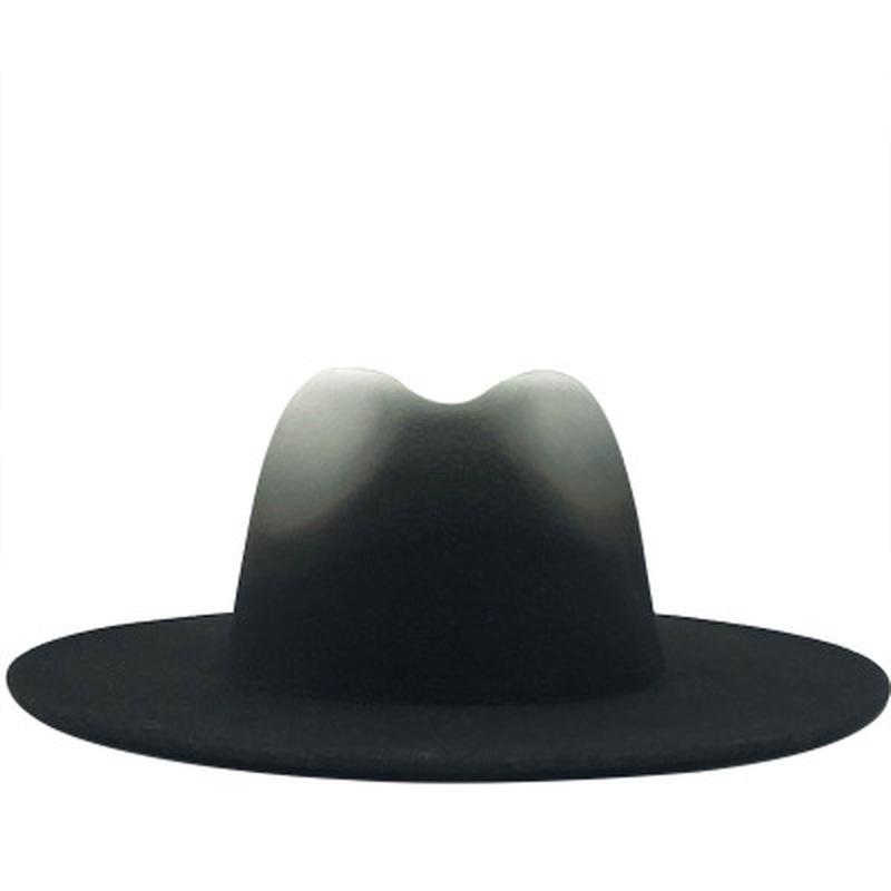

Wide Brim Hats Men Solid Color Felted Hat Wedding Formal Dress Jazz Caps Band Belt Khaki Beige Autumn Winter Women
