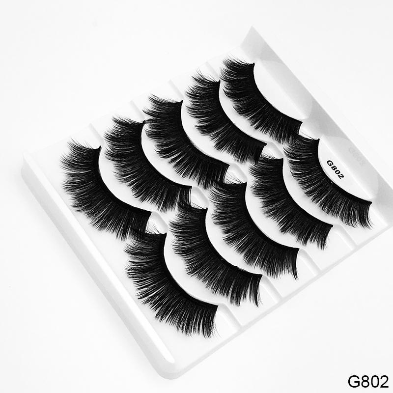 

5 pairs of false eyelashes are soft fluffy eyelash extension Natural long Full Strip Lashes 3d mink lashes makeup eye
