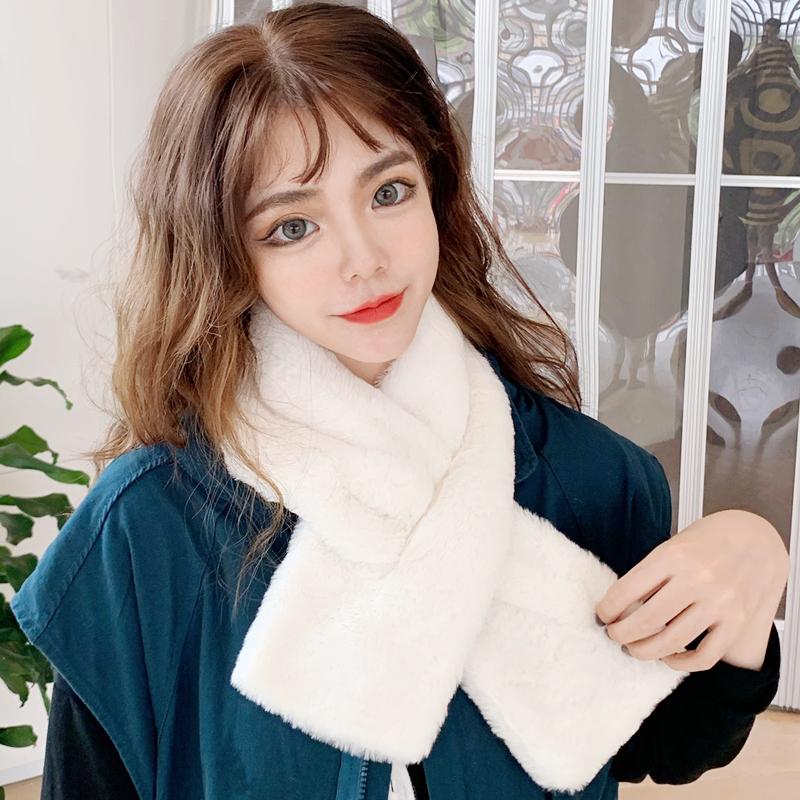 

Soft Fur Scarf Lovely Women for Autumn Winter,Korean Version fur students girls gifts cute neck warm Comfy Scarves