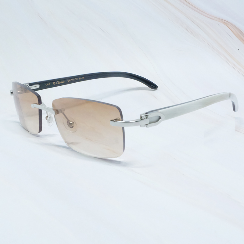 

signature Brand Digner Men Wood Fram White Black Buffalo Horn Sun Cariter Buffs Wooden Eyewear
