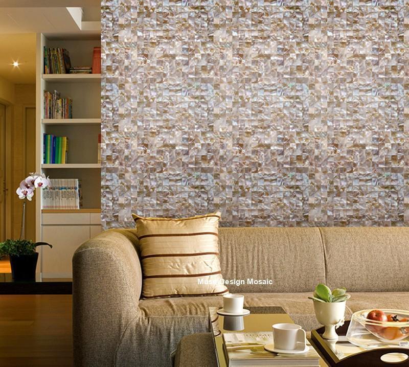 

Seamless Shell mosaic mother of pearl natural colorful kitchen backsplash wallpaper tile bathroom shower decorative wall tiles1, 1 pc 150x150 mm