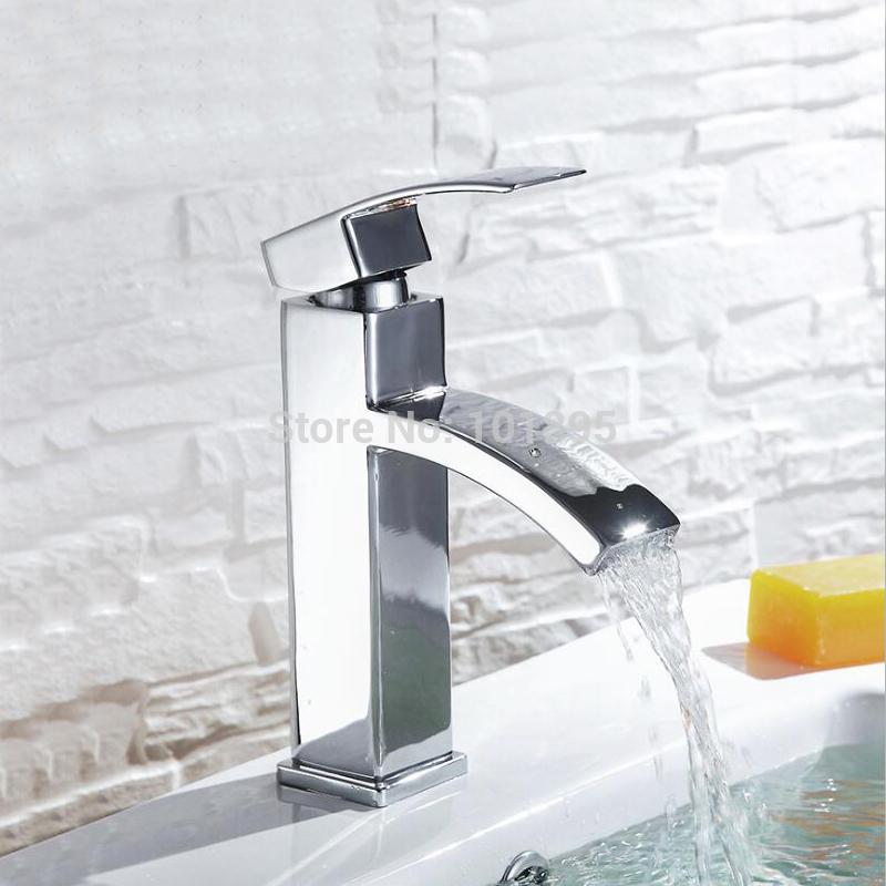 

Brass Material Chrome Plated Cold & Hot Water of Fashion Basin Tap1