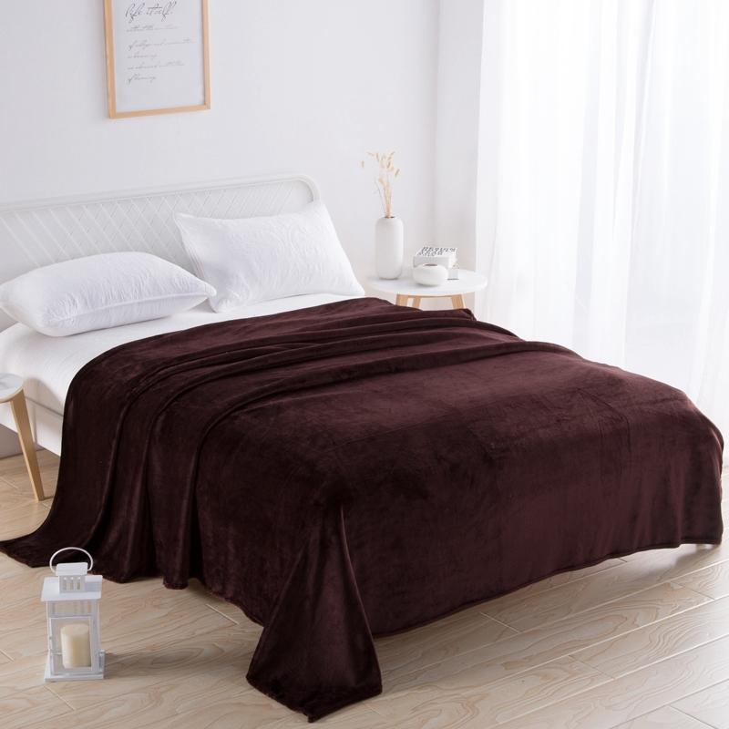 

Yaapeet 1pc Flannel Baby Blanket Solstice Solid Color Bed Cover Pretty Solid Color Air Conditioning Blanket Europe Bedspreed