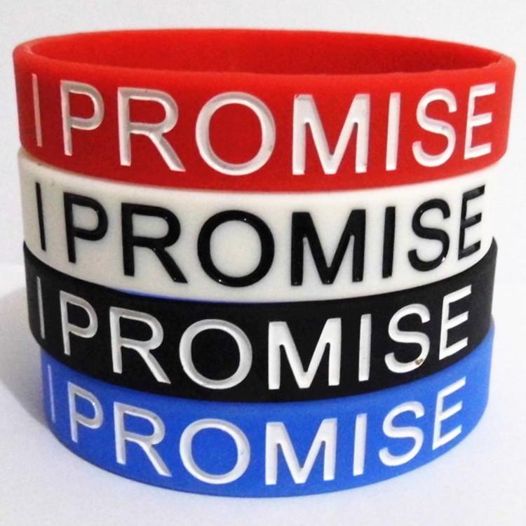 

Tennis 1pc I Promise Believe For You Silicone Rubber Bracelet Wristband 1