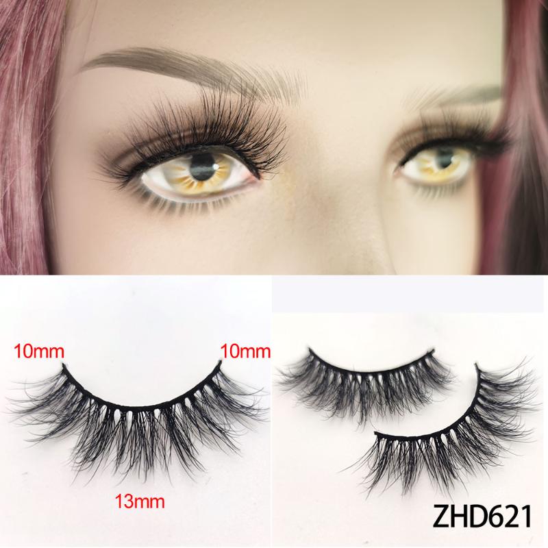 

Natural Lashes 3D Mink Eyelashes 100% Cruelty free Lashes Handmade Reusable Eyelashes Popular False Makeup for Daily