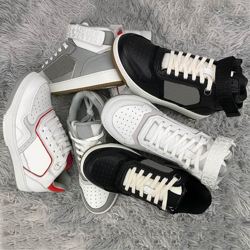 

luxurys men Oblique sneakers designers shoes women high low mens trainers top quality genuine leather outdoor shoe collection, Box