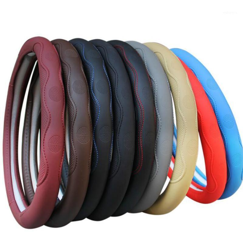 

6 Colors Car Steering Wheel Cover Universal Volant Braid on the Steering-wheel Fashion Non-slip Funda Volante Auto Car Styling1