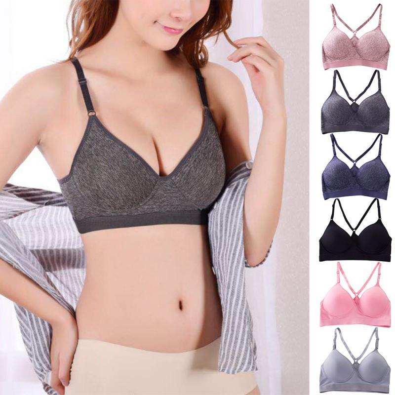 

Women Back Cross Straps Top Yoga Training Jogging Running Sports Bra Quick-drying Training -proof Sports Fitness Underwear1, Pink